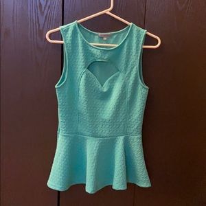 Teal peplum shirt